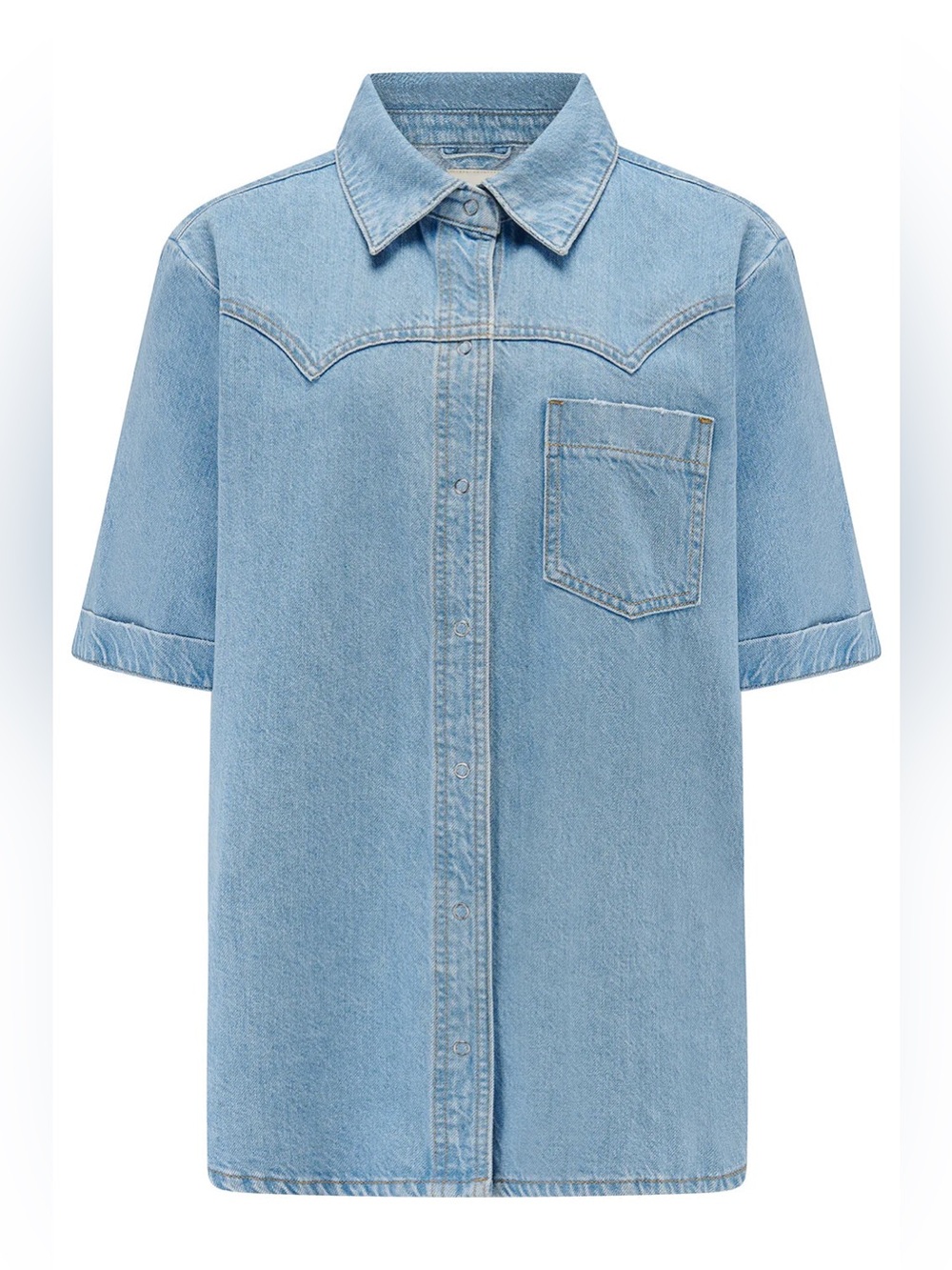 Denim button down